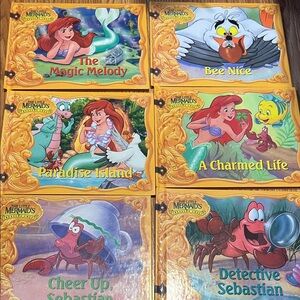 12 vintage Disney Little Mermaid Storybooks